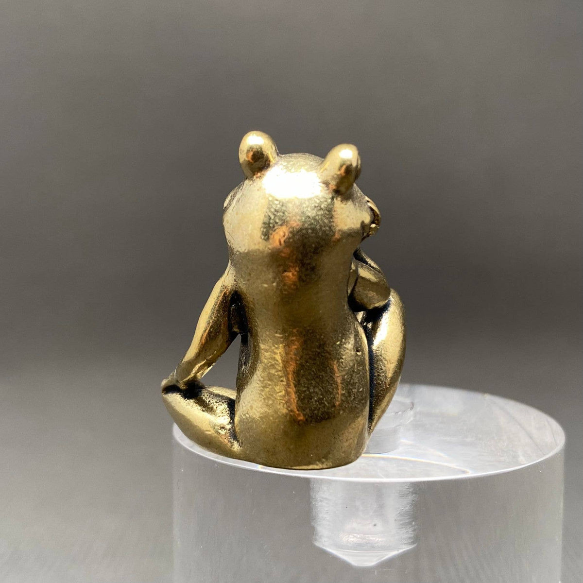 Brass Sitting Frog Decoration