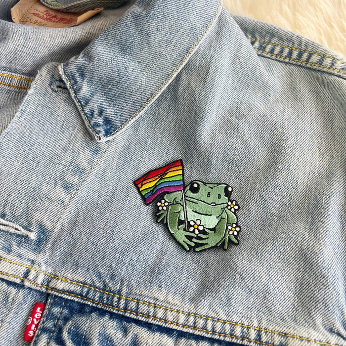 Pride Frog Embroidered Patch