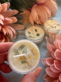 Abundance & Hope Spell Candle with Green Aventurine & Midnight Jasmine