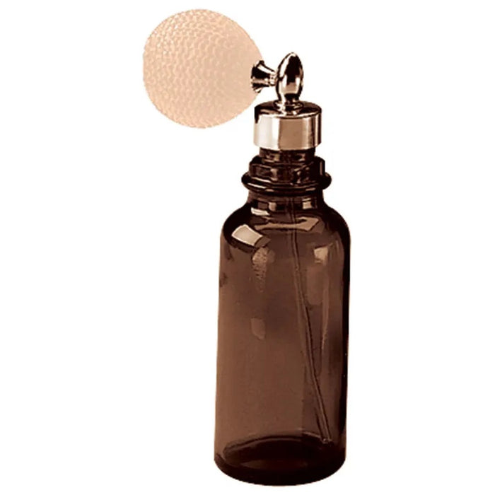 Amber Bottle with Vintage Style Puff Atomizer