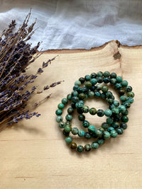 African Turquoise Jasper Beaded Gemstone Bracelet
