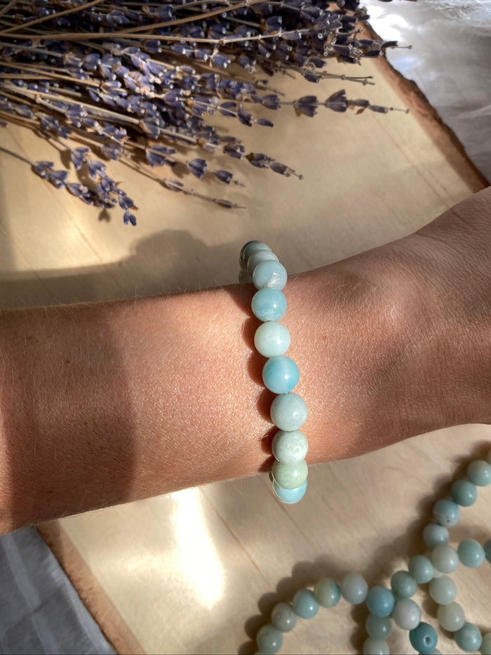 Amazonite Beaded Gemstone Bracelet