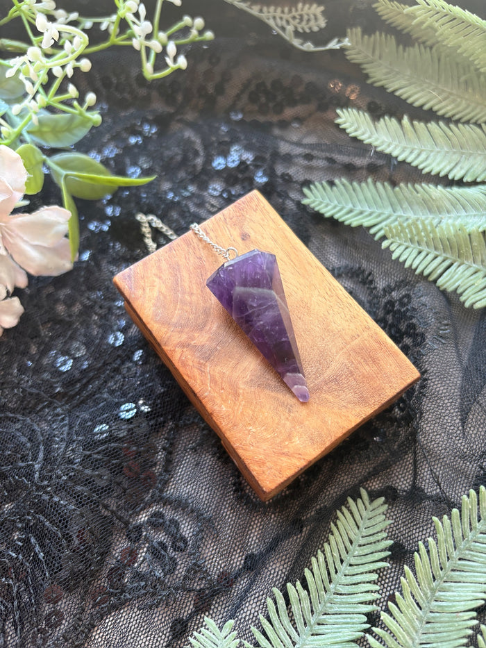 Amethyst Crystal Pendulum for Spiritual Expansion