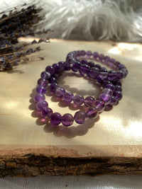 Amethyst Beaded Gemstone Bracelet