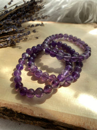 Amethyst Beaded Gemstone Bracelet