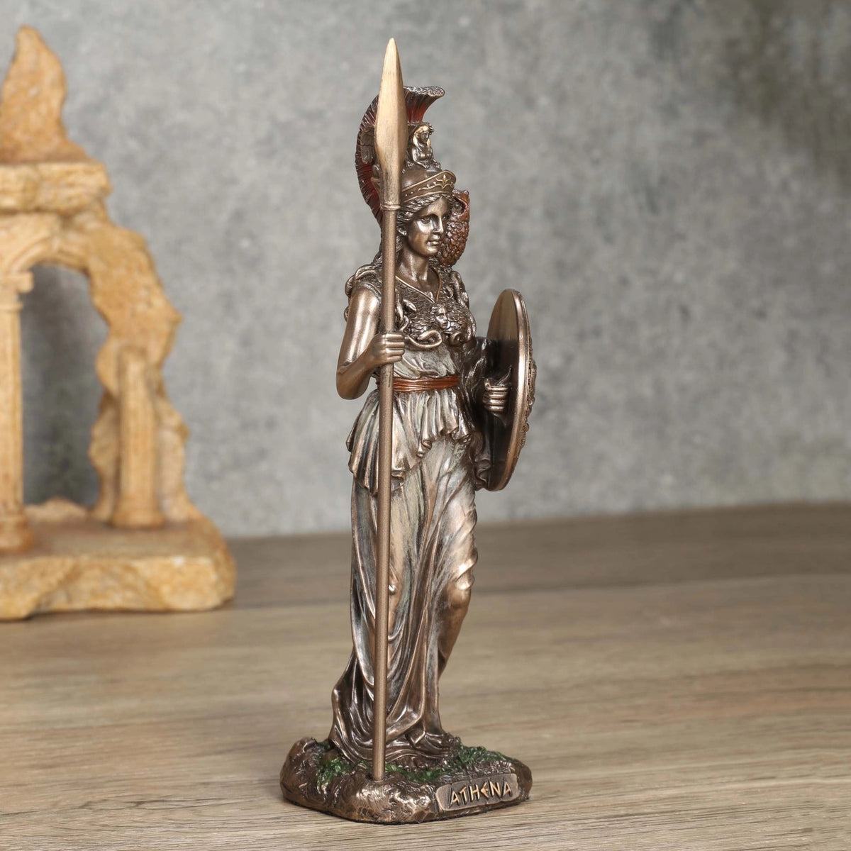 Athena Goddess of Wisdom Cold Cast Bronze Statue