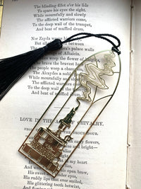 Cathedral Candlestick Plated Brass Bookmark