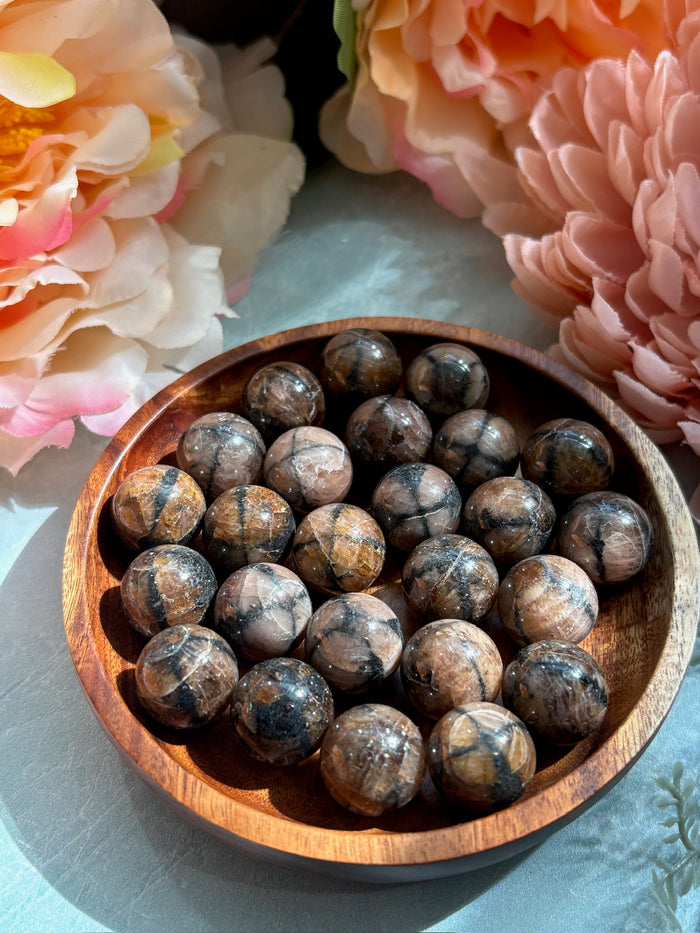 Cross Stone Mini Spheres for Protection & Balance