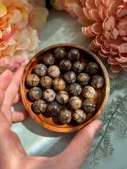 Cross Stone Mini Spheres for Protection & Balance
