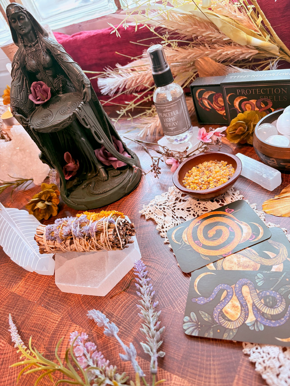 Celtic Danu Goddess Statue for Space Clearing & Energy Cleansing