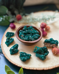 A-Grade Dioptase Clusters for Emotional Release & Renewal