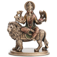 Durga Goddess of Protection Cold Cast Bronze Statue