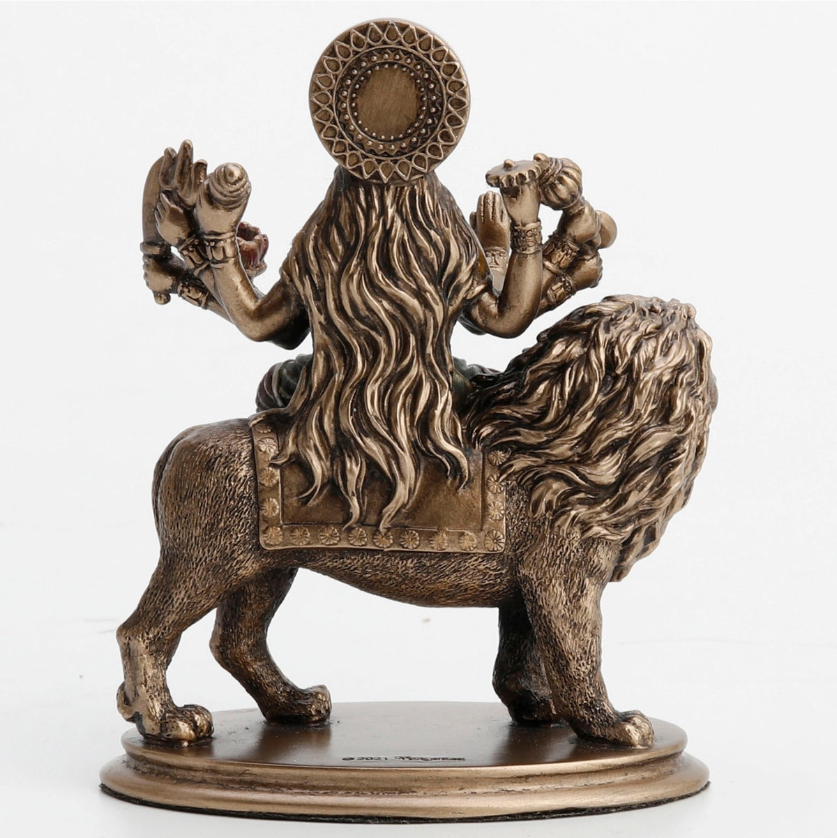 Durga Goddess of Protection Cold Cast Bronze Statue