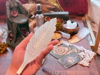 Feather Selenite Incense Burner