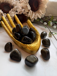 Tumbled Gold Sheen Obsidian for Psychic Sight & Shadow Work