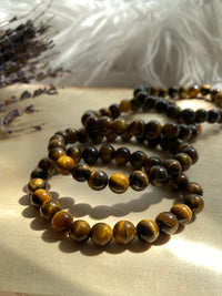Golden Tiger's Eye Beaded Gemstone Bracelet