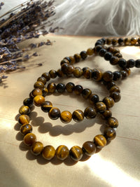 Golden Tiger's Eye Beaded Gemstone Bracelet