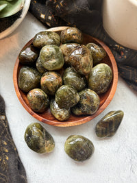 Tumbled Green Garnet for Heart Healing & Nature Connection