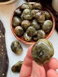 Tumbled Green Garnet for Heart Healing & Nature Connection