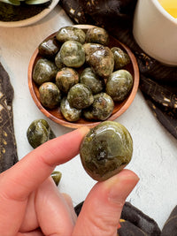 Tumbled Green Garnet for Heart Healing & Nature Connection