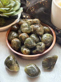 Tumbled Green Garnet for Heart Healing & Nature Connection