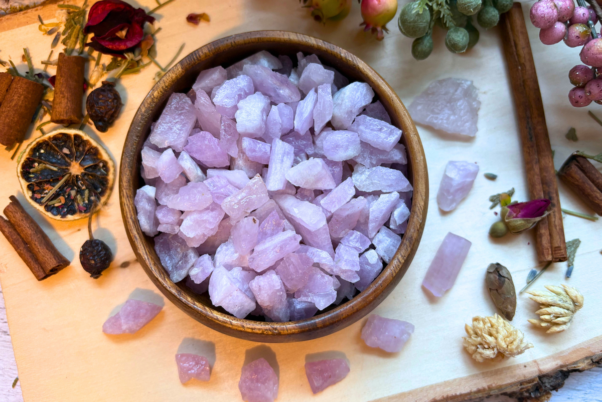 Rough Kunzite for Bliss & Faith