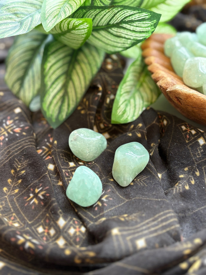 Tumbled Prehnite for Earth Connection & Spiritual Fulfillment