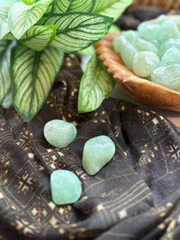 Tumbled Prehnite for Earth Connection & Spiritual Fulfillment