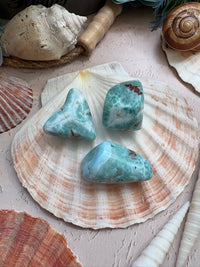 Tumbled Larimar for Peace & Communication