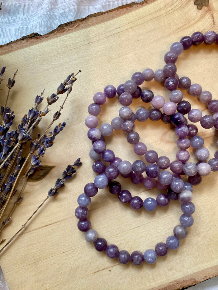 Lepidolite Beaded Gemstone Bracelet