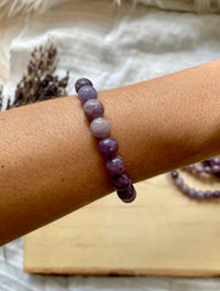 Lepidolite Beaded Gemstone Bracelet