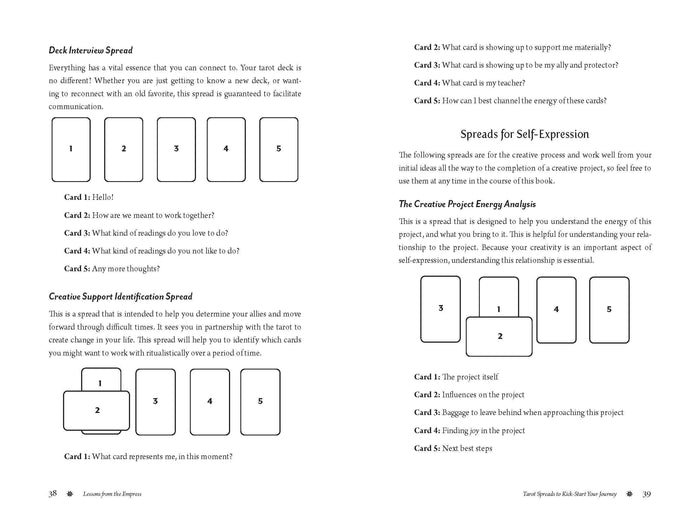 Lessons from the Empress Tarot Workbook by Cassandra Snow & Siri Vincent Plouff