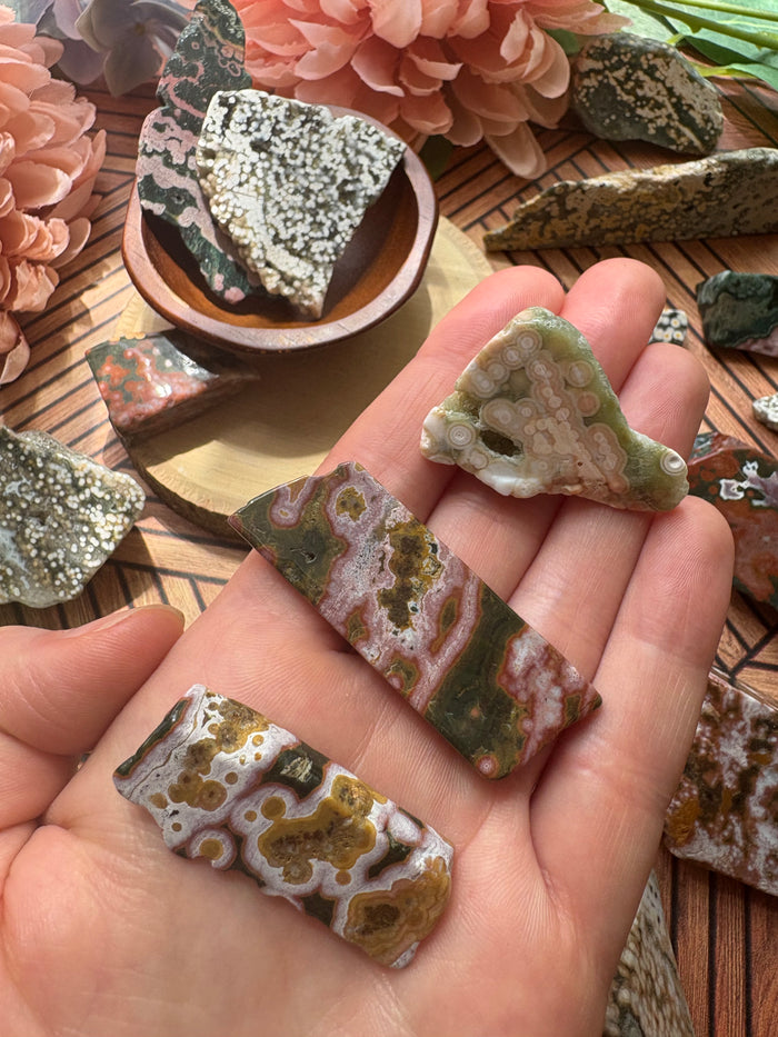 Ocean Jasper Slices for Earth-Sea Wisdom