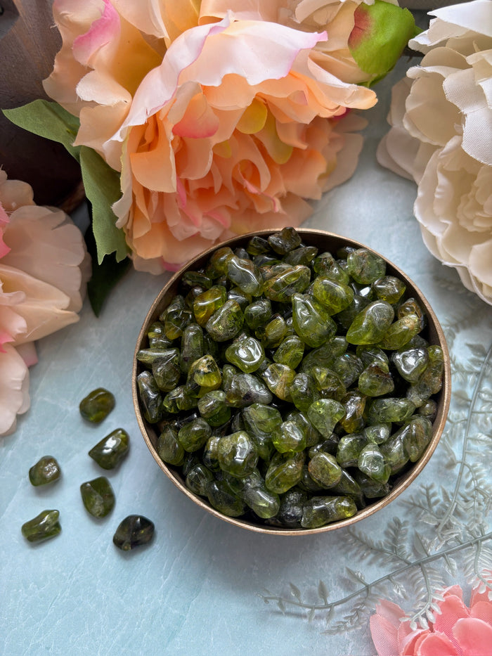 Tumbled Peridot for Abundance & New Beginnings