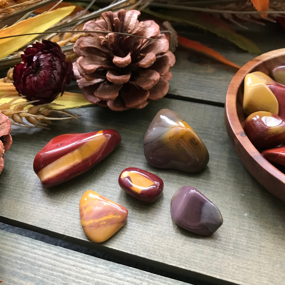 Tumbled Mookaite Jasper for Grounded Creativity