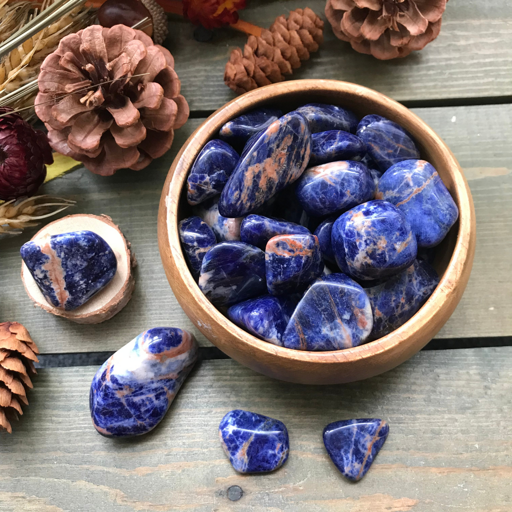 Tumbled Sunset Sodalite for Truth & Intuition