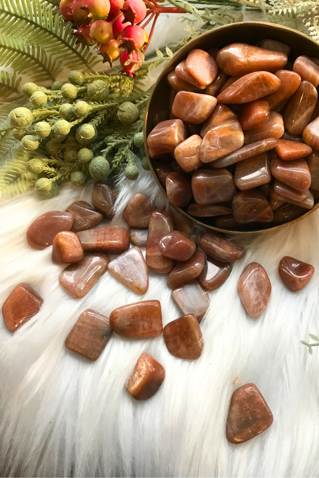 Tumbled Golden Feldspar for Celestial Connection