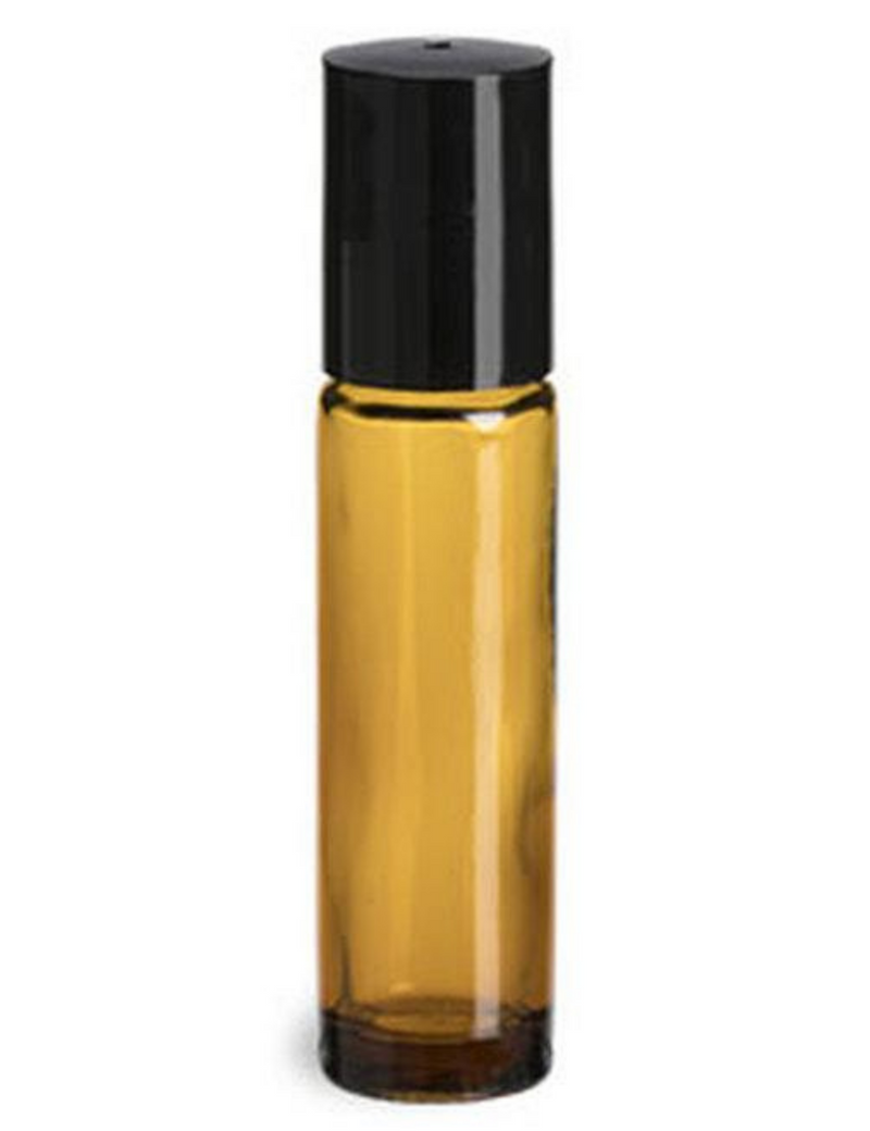 Amber Glass Roller Top Bottle