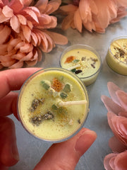 Protection & Energy Cleansing Spell Candle with Green Aventurine, Sage & Citrus
