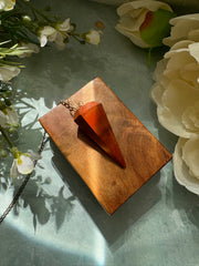 Red Jasper Crystal Pendulum for Grounded Guidance