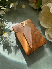 Rose Quartz Crystal Pendulum for Matters of the Heart