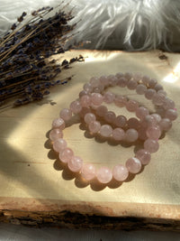 Rose Quartz Beaded Gemstone Bracelet