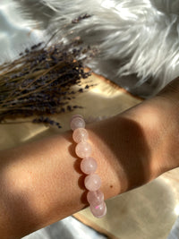 Rose Quartz Beaded Gemstone Bracelet