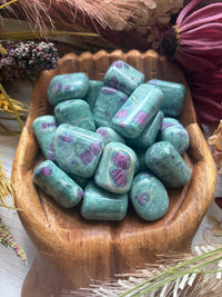 Tumbled Ruby Fuchsite for Finding Magic in Everyday Life