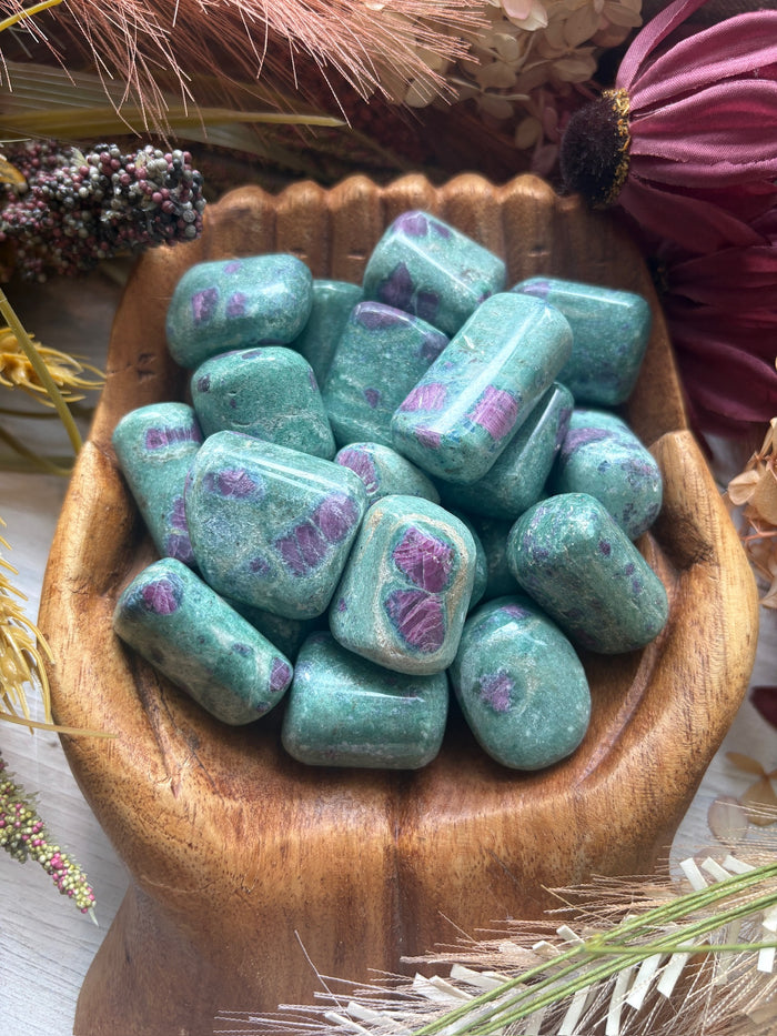 Tumbled Ruby Fuchsite for Finding Magic in Everyday Life