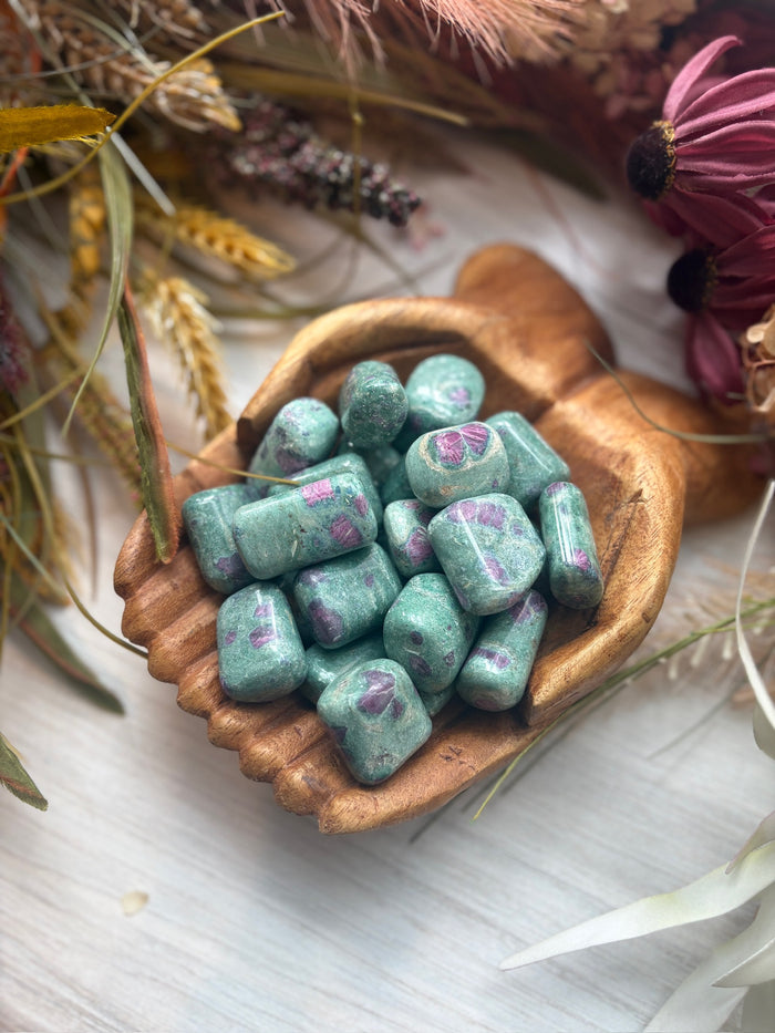 Tumbled Ruby Fuchsite for Finding Magic in Everyday Life