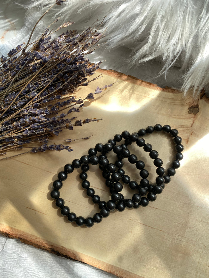 Shungite Beaded Gemstone Bracelet