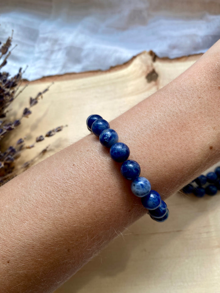 Sodalite Beaded Gemstone Bracelet