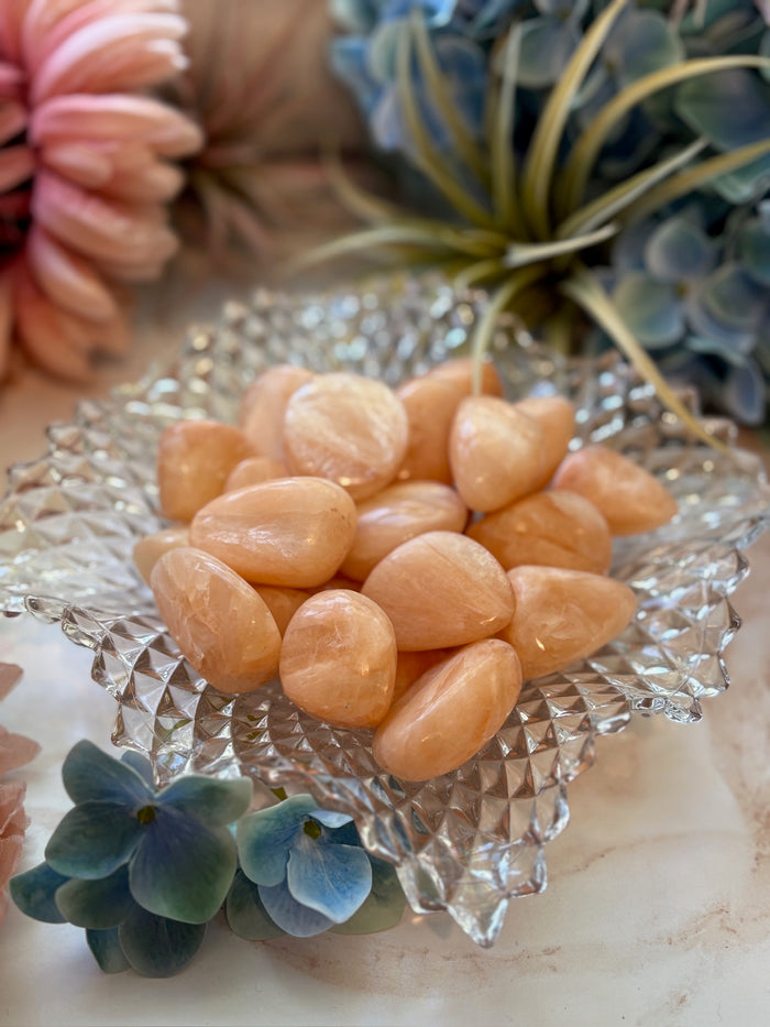 Tumbled Peach Stilbite for Gentle Healing & Emotional Peace