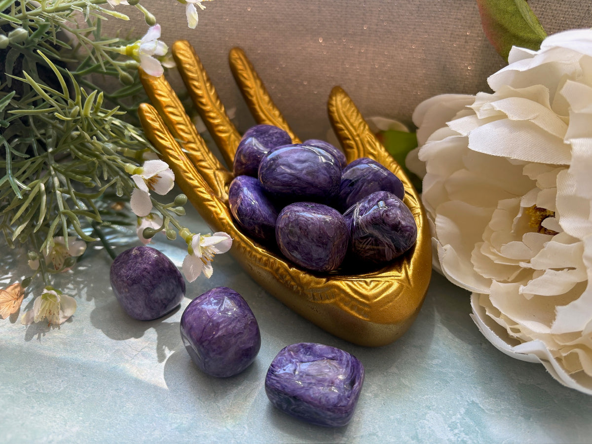 Tumbled Charoite for Working with the Past